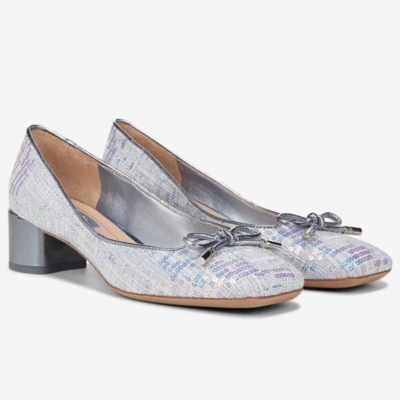 NEW Franco Sarto Natalia Block Heel Pump (Women) 8.5M, LIGHTBLUE - Picture 1 of 7